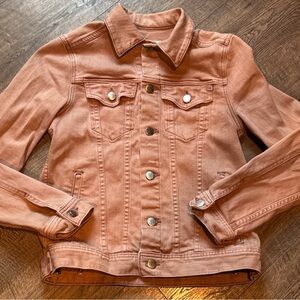 AG Adriano Goldsmeid Denim Jacket Size Medium Dusty Rose Color